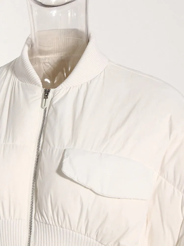 Pre Order:  Puffy Slim Waist Belted Parka