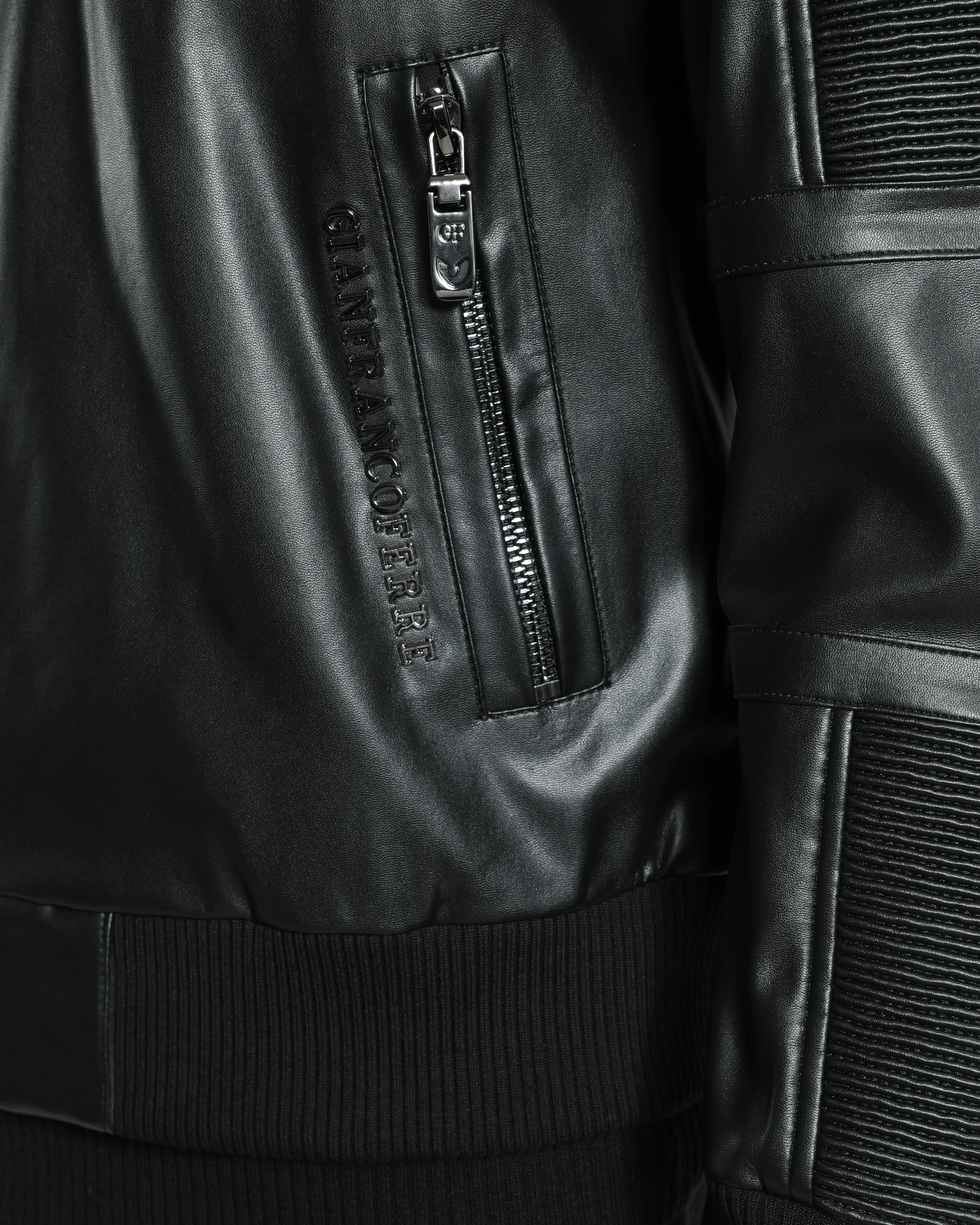 Ribbed Leather Jacket