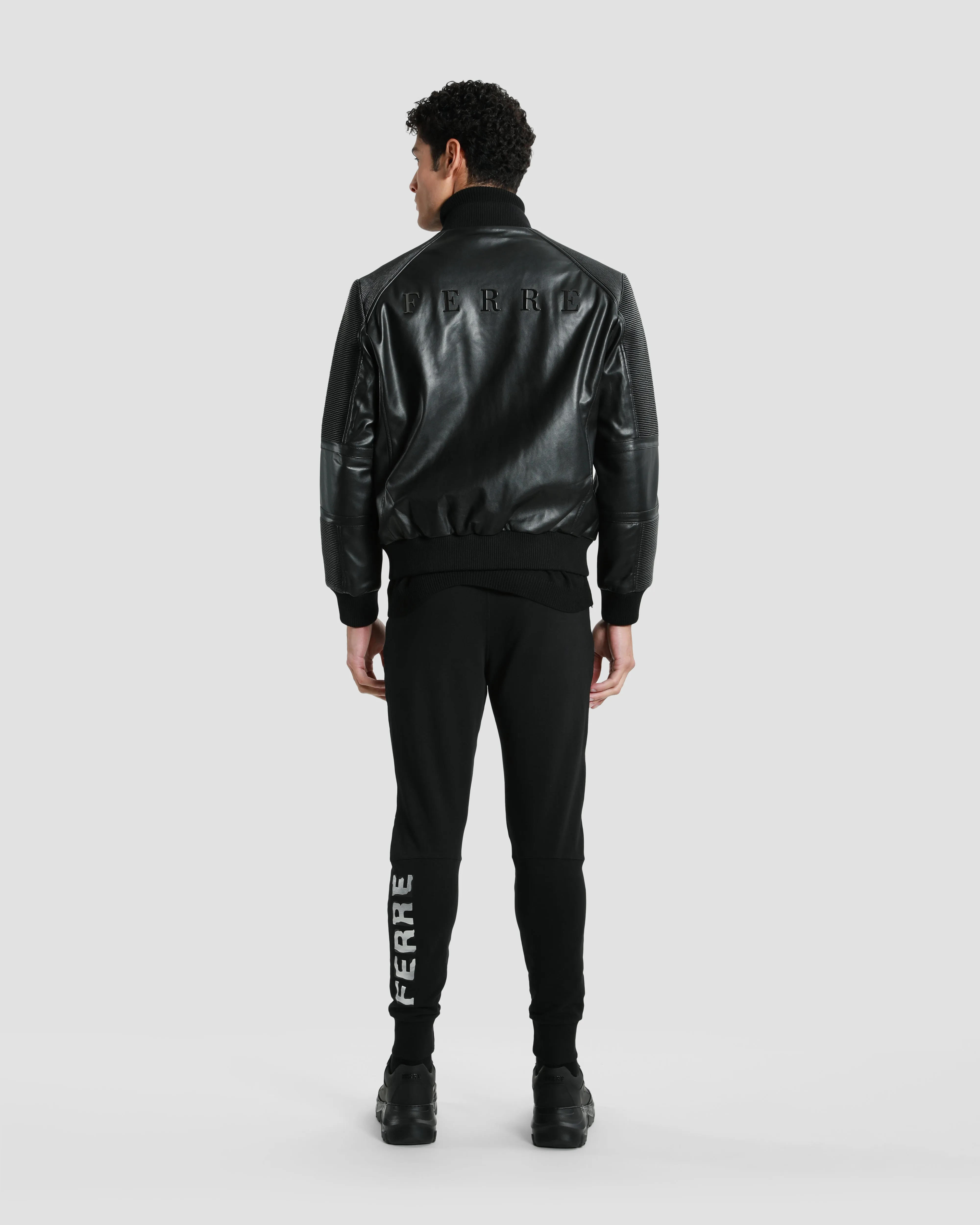 Ribbed Leather Jacket