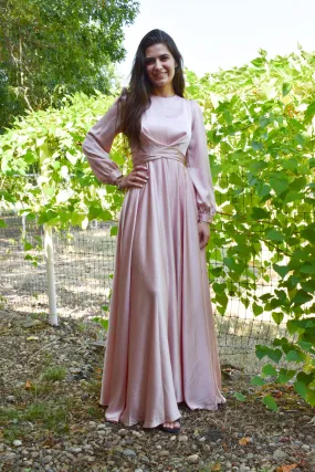 Satin Multi Way Dress - Blush