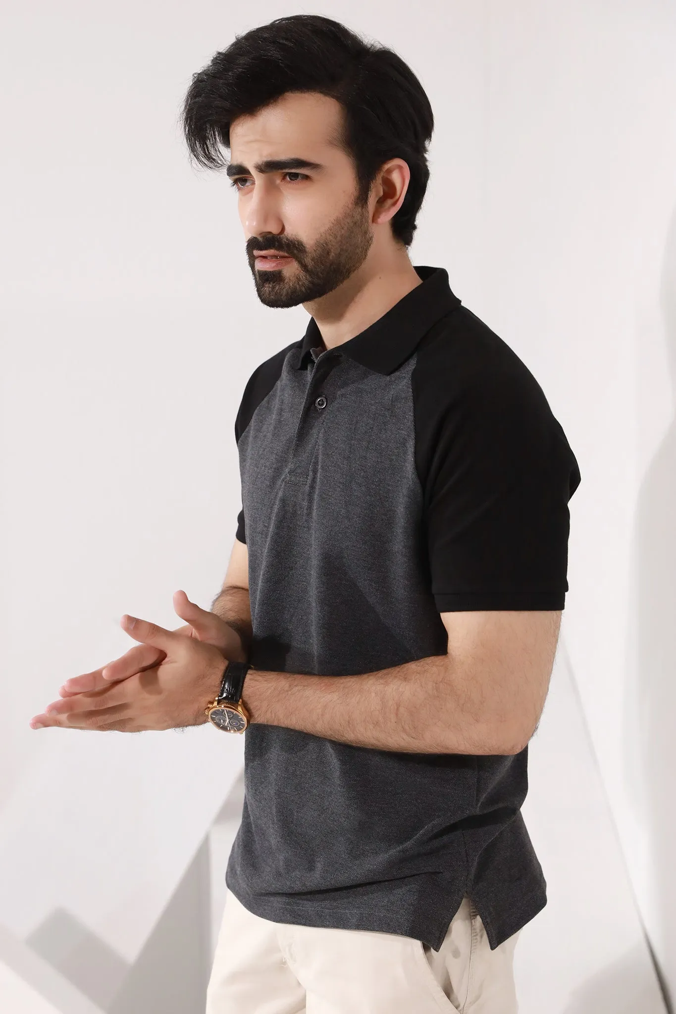 Split Tone Raglan Polo - W20 - MP0026R