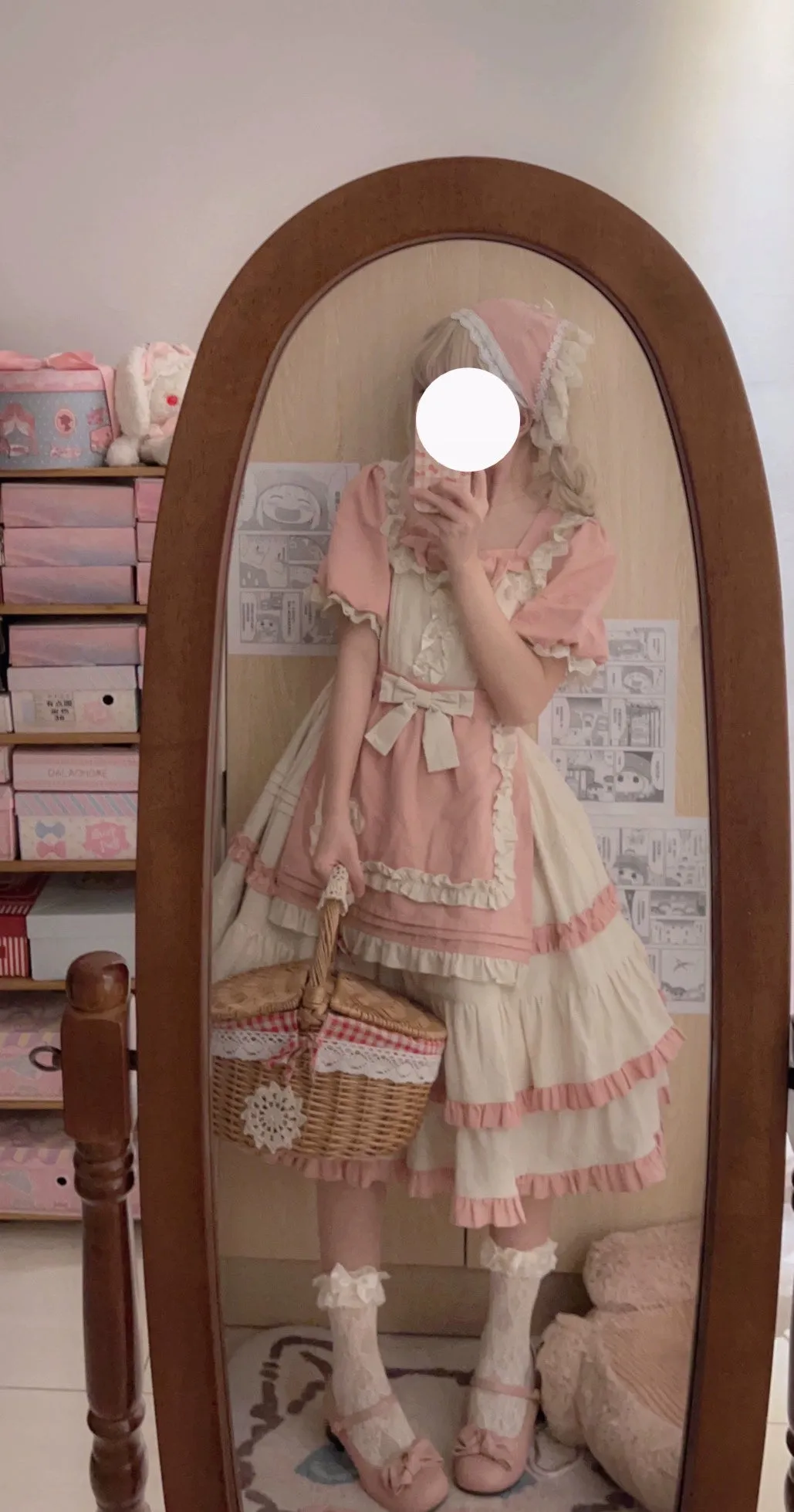 Sugar Girl~Country Lolita OP Dress Short Sleeve Summer Dress