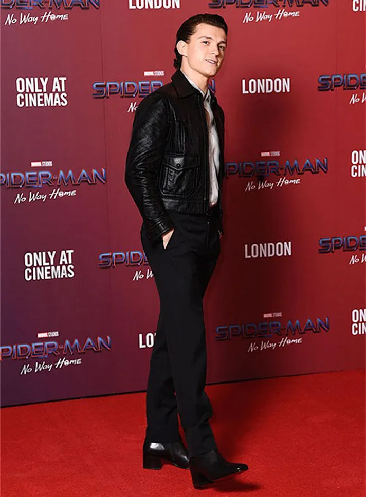 Tom Holland Genuine Leather Jacket Black