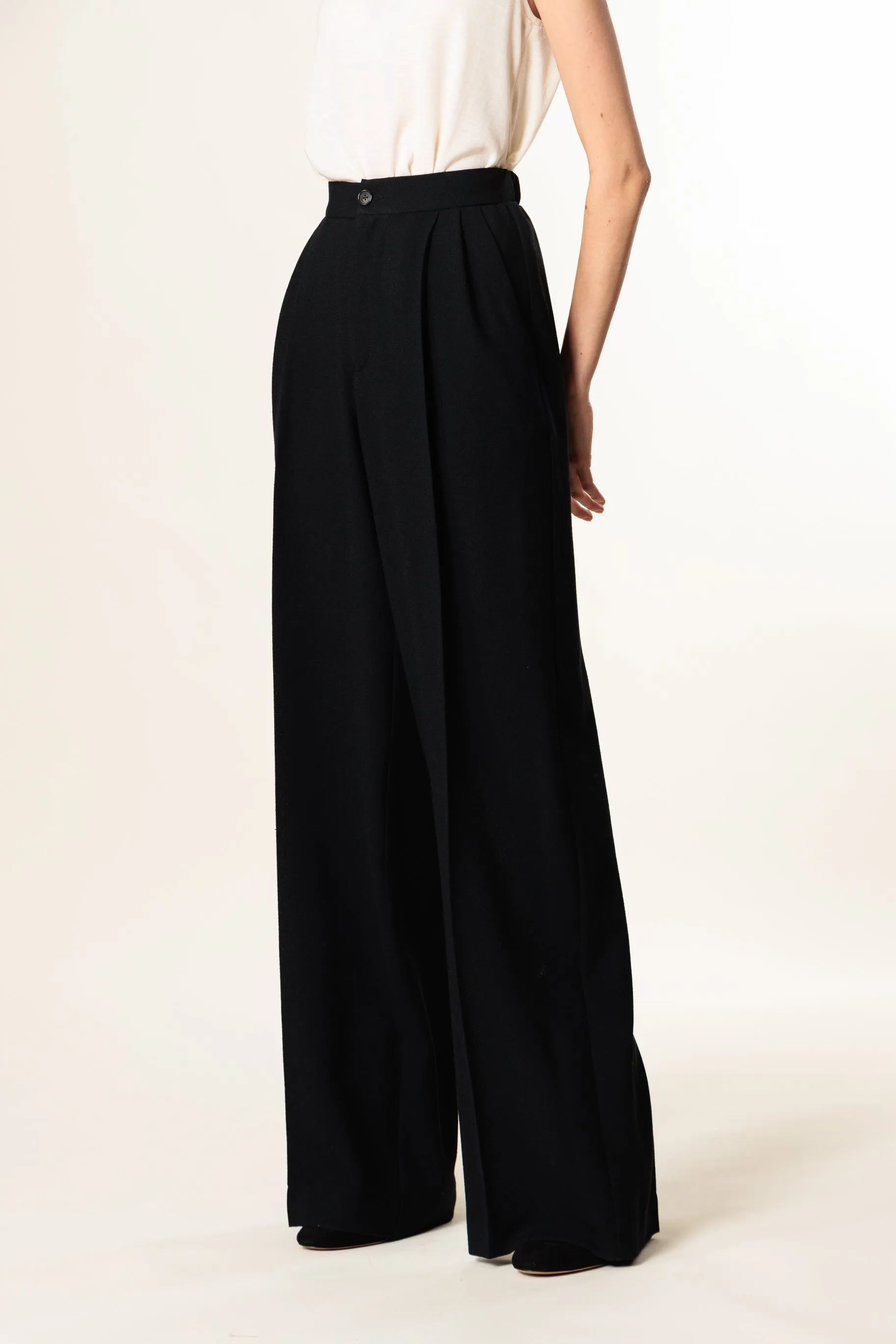 Trousers "BORDEAUX MAXI " / Light Wool Crepe