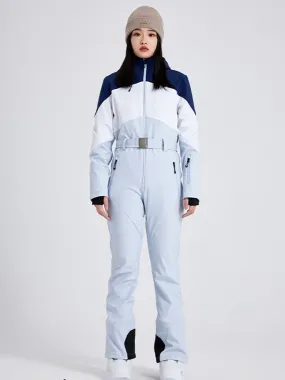 Women One-piece Ski Suit Slim High Neck Jumpsuits